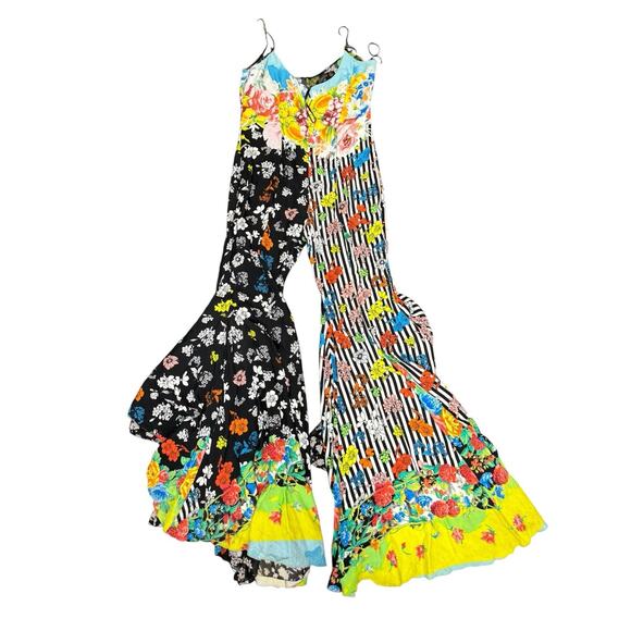 Versace Capsule Jumpsuit IT 44 US 8 Viscose Shalom Harlow Runway Floral RARE - Picture 7 of 16